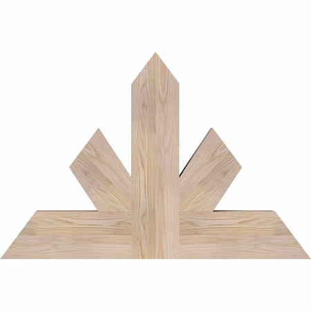 Ekena Millwork Saratoga Smooth Timber Gable Bracket, Douglas Fir, 36"W x 24"H x 3 1/2"D x 5 1/2"F, 16/12 Pitch GBW036X24X0406SAR00SDF